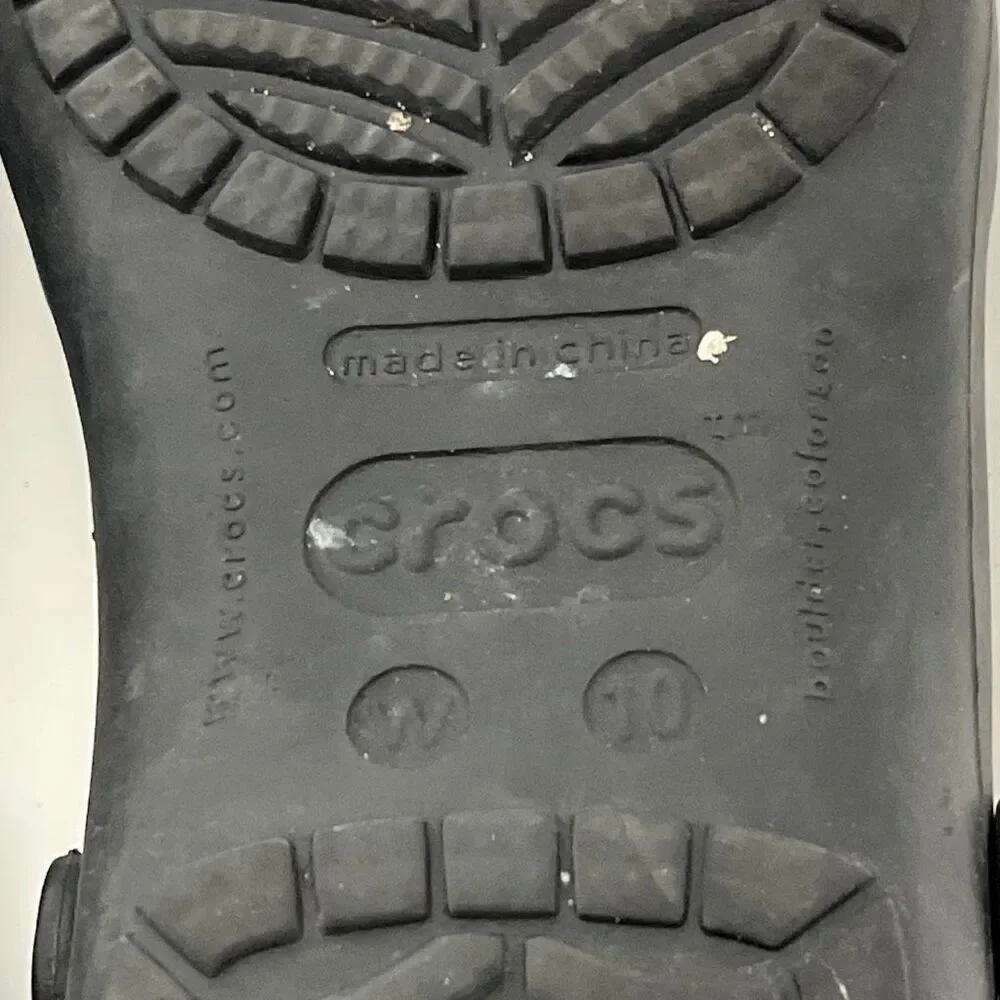 Crocs Cleo II‎ Double Strap Adjustable Sandals Black Womens Size 4 Slides